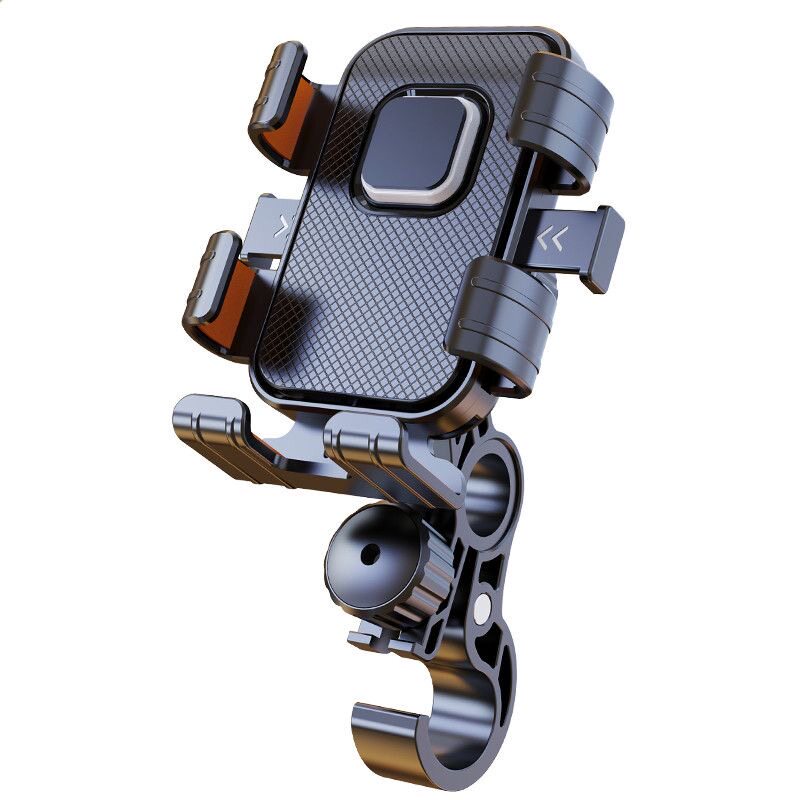 Electric vehicle mobile phone holder new 6-claw anti-shock and anti-shake motorcycle hook takeaway rider navigation holder for riding