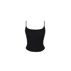 Skk Store Basic versatile hot girl one-shoulder camisole women's summer inner wear slim-fitting short top