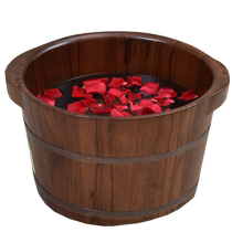 Pure cypress rosewood foot bath bucket foot bath wooden bucket foot bath basin solid wood foot bath bucket over calf wooden bucket massage home