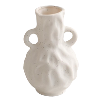 Ins style ceramic vase dried flowers flower decoration dining table living room floral decoration light luxury high-end home decoration