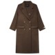 Bailuyu wool blend double-breasted double-sided woolen coat