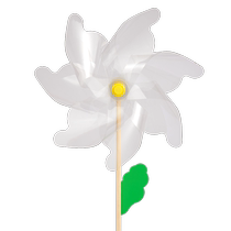 Outdoor transparent graffiti color printed flower windmill childrens toys rotating handmade diy material kindergarten spring