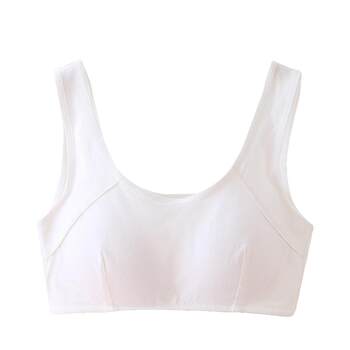 Sports pure cotton vest development stage girl without steel ring