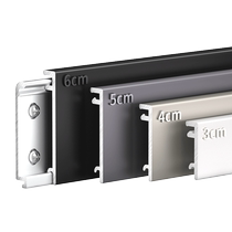 Snap-on aluminum alloy extremely narrow F-shaped skirting 3 4 5 6cm ultra-thin stainless steel skirting waterproof skirting board