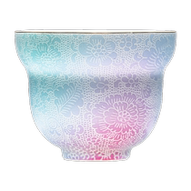 Jingdezhen ceramic gourd flower single cup tea cup high-end Kung Fu tea cup mens gift box