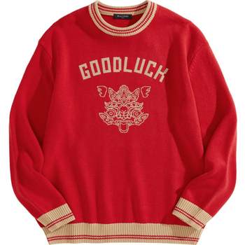 New year pullover sweater peacebird round collar New year pullover sweater peacebird round collar