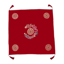 Happy word embroidery red hijab Chinese style wedding brides veil wedding supplies collection Xiuhe suit red head scarf