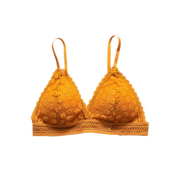 
Sexy underwear for women summer no-rod triangle cup bra thin belt girl lace light breathable small breast bra