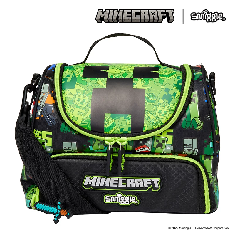 Австралийская школьная сумка Smiggle Minecraft ко-маркированный рюкзак для начальной школы, детская многофункциональная школьная сумка, универсальная школьная сумка