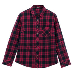 2024 spring large size pure cotton plaid shirt loose top outer layer bottoming shirt women's casual long-sleeved shirt jacket