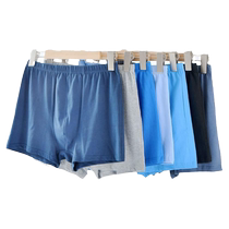 Mens cotton boxer briefs breathable sweat-absorbent middle-aged and elderly cotton large size fat mens loose daddy boxer shorts