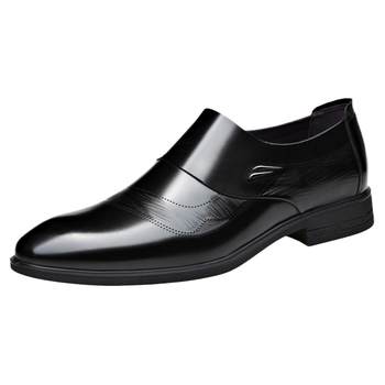 Fuguiniao breathable soft-soled slip-on business leather shoes