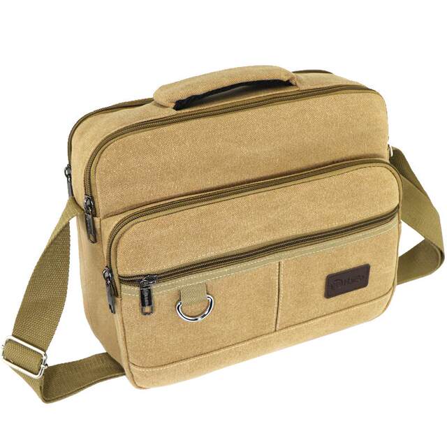 Canvas men's casual one-shoulder crossbody bag