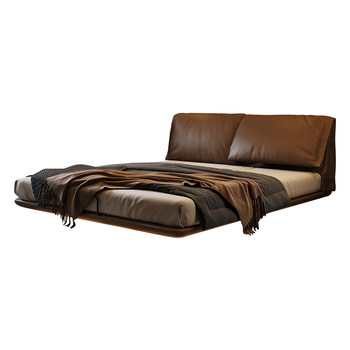 Top layer cowhide elephant ear soft-pack bed suspended bed