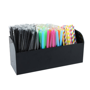 Milk tea shop plastic black acrylic commercial straw stand