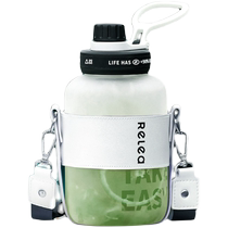 Wu Biological light and cool large-capacity glass cup for men high temperature resistant high-temperature bucket high-looking straw tea cup for girls