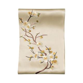 Silk two-color gift-giving moon embroidery Chinese style silk scarf for women