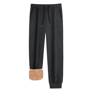 羊羔绒裤子男士2025新款秋冬款男裤加绒加厚运动裤冬季休闲裤男款