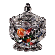 Glass sugar jar coffee sugar jar square sugar jar glassware sugar jar with lid European sugar jar sugar cup white sugar