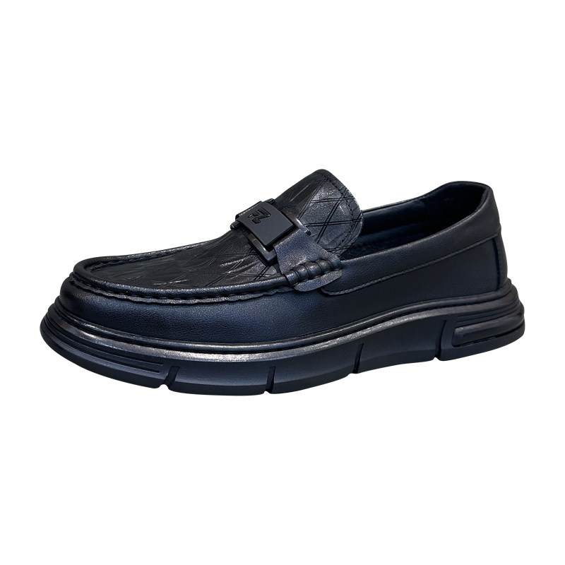 New Genuine Leather Business Casual Beanie Men's Shoes Soft Sole Shoes