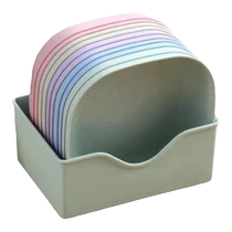 Bone spit plate household raised bone plate square snack plate dining table garbage with base storage slag tray