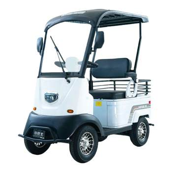 Minibus four-wheel electric vehicle x2 to pick up and drop off children with carport electric four-wheel vehicle battery car elderly scooter