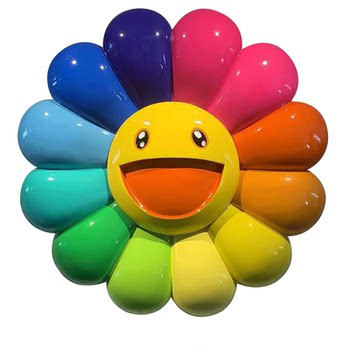 Colorful Rainbow Sunflower Wang Yibo Style Brooch Backpack Phone Bag Keychain Small Pendant Ornament