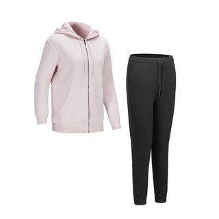Decathlon knitted sports suit women's zipper jacket