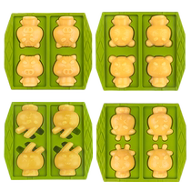 (Self-operated) Cool Easy Steamed Cake Mold Food Supplement Baby Rice Cake Cake Bear Bunny Piggy Butter Silicone Cartoon