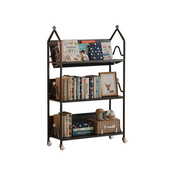 Bedroom reading area small bookshelf storage wheel living room