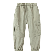 Semir childrens trousers 2024 new loose simple trendy handsome overalls summer childrens clothing boys pants