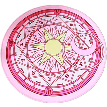 MUMU ຜະລິດຕະພັນທີ່ດີ Cardcaptor Sakura Cardcaptor Sakura Pink Magic Circle Carpet Round Carpet Floor Mat Anime Peripheral
