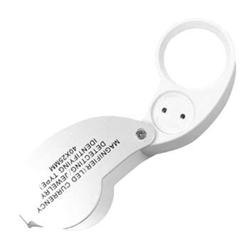 Folding observation geological print antique coin magnifying glass