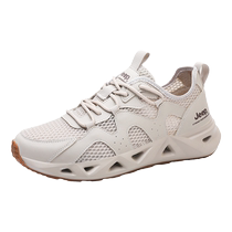 jeep mens shoes summer mens river tracing shoes breathable mesh shoes non-slip outdoor hiking shoes quick-drying hollow wading shoes