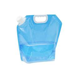 캠핑용 수도꼭지가 있는 야외 휴대용 접이식 워터백 여행용 물을 저장하는 플라스틱 휴대용 대용량 버킷