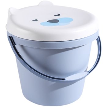 Thickened cartoon multi-functional toy storage stool can sit on the beach storage and sorting box basket snack storage bucket