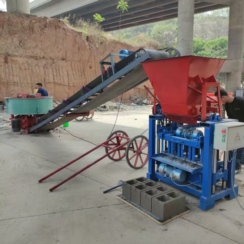 Semi-Automatic No-Burning Brick Making Machine, Small Mobile Cement Brick Machine, Hollow Double-Hole Brick Maker, Single-Phase Electric Household Equipment Semi-Automatic No-Burning Brick Making Machine, Small Mobile Cement Brick Machine, Hollow Double-Hole Brick Maker, Single-Phase Electric Household Equipment