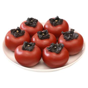 Zidian small persimmon tea pet ornaments can be played with