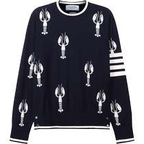 (Self-operated) Thom Browne mens thin round neck long-sleeved wool pullover MKA417A Y1014
