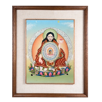 Tibetan Village Tangdong Jiabumen Mantra Nepalese high-quality hand-painted thangka hanging painting living room solid wood photo frame decorative painting