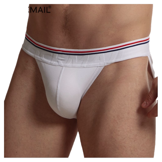 
JOCKMAIL Men's High-Square Sexy Cotton Low-Waist Briefs Comfortable Breathable Sports Shorts Bikini