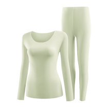 Thermal underwear set womens autumn clothes long johns heated cotton sweater seamless slim fit double-sided brushed autumn and winter base layer