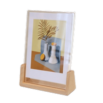 Cadre photo en bois massif plaque acrylique cadre daffichage transparent polaroid hippocampe petit présentoir de cartes 5678 pouces