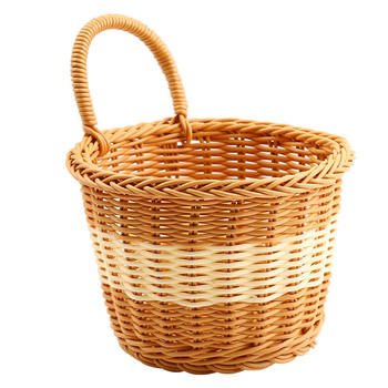 Imitation rattan kitchen storage organizer portable wall-mounted