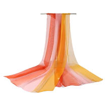 Body Etiquette Silk Scarf Versatile Gradient Color Training Model Catwalk Female Dance Gauze Scarf Temperament Body Class