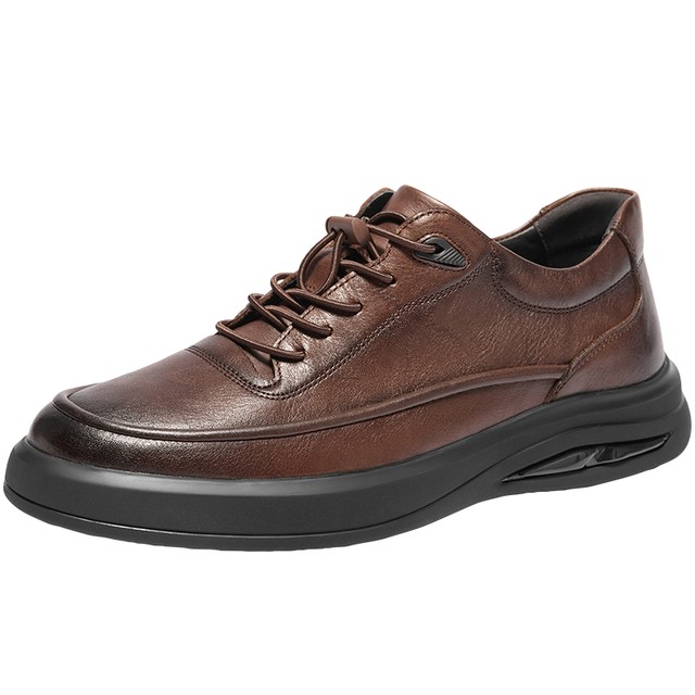 Belle men's thick-soled business black sneakers