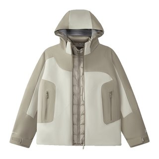 章昊同款FILA FUSION斐乐潮牌羽绒服两件套男2025冬新款保暖外套