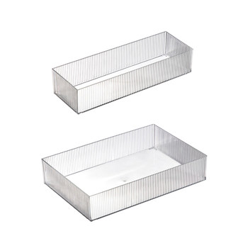 Thickened transparent storage box for stackable desktop storage box