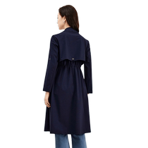 Collatier Womens 2024 Spring New Commuting Versatile Mid-Length Slim Sunscreen Windbreaker Coat Jacket