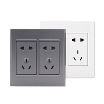 Socket 120 type switch socket socket wall panel grey open double contro